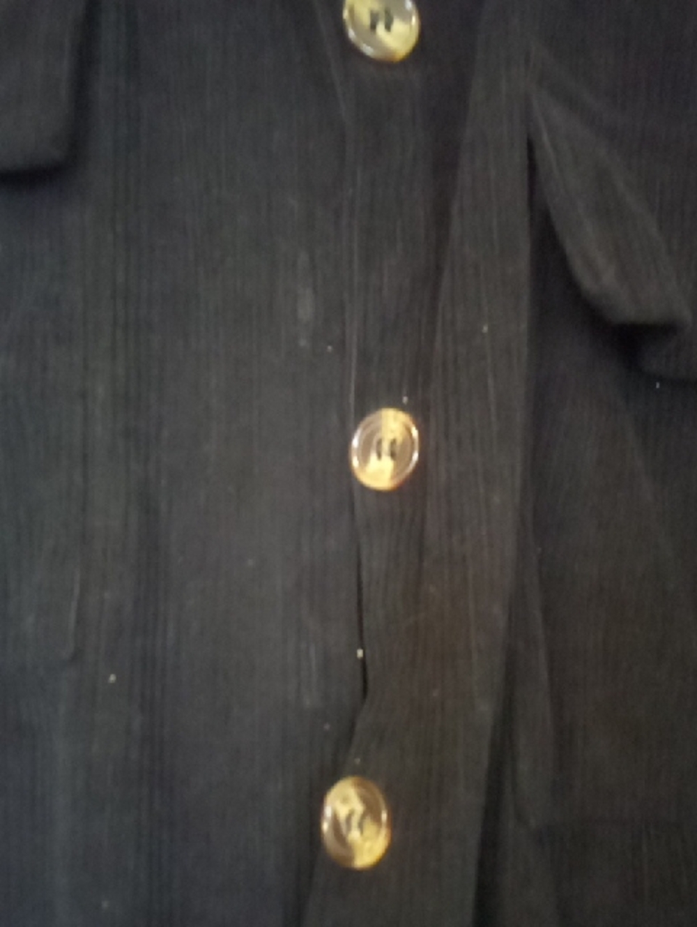 Amazon Corduroy Black Button Down Shacket Shirt Jacket Size M - Picture 4 of 5